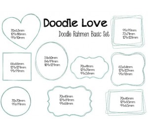 Stickdatei - Doodle Rahmen Oval